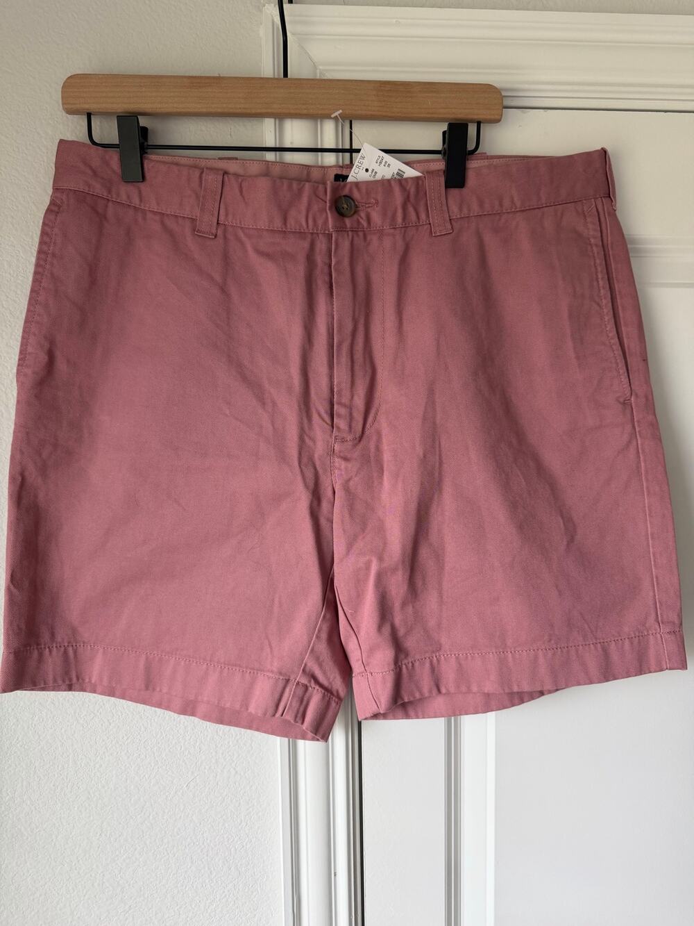 NWT Mens 35W J.Crew Reade Flat Front Chino Shorts in Mauve - Preppy